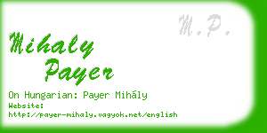 mihaly payer business card