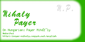mihaly payer business card